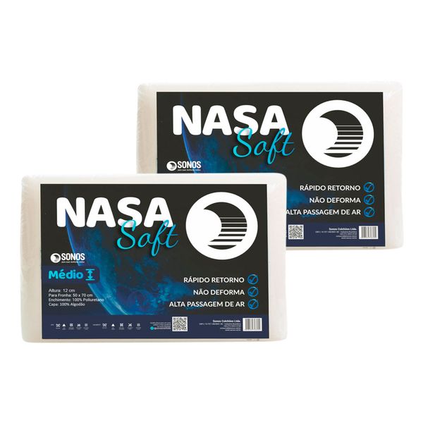 Kit 2 Travesseiros Sonos Nasasof Medio 12cm 5186957 Kit 2 Travesseiros Sonos Nasasof Medio 12cm 5186957